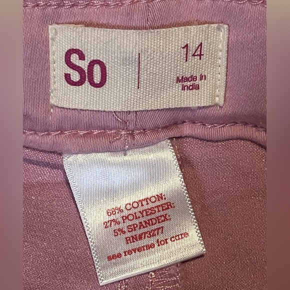 SO Girls Pink Pull on Pants with Adjustable Waistband. Girls size 14. - Picture 4 of 14